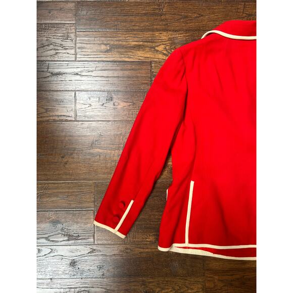 Vintage Clothing Blazer Jacket Ringleader Red Medium Josef T Barry from Shields - Picture 10 of 11